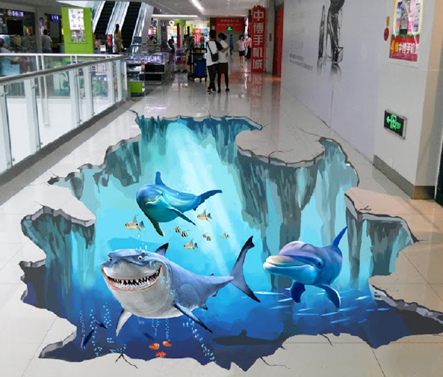 epoxy 3D flooring for public areas