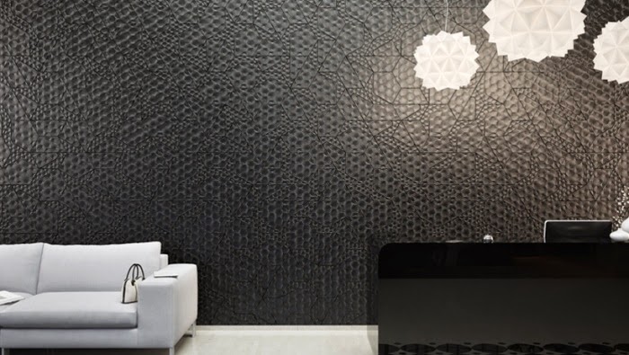 modern style of 3D wall panels in black color 2017