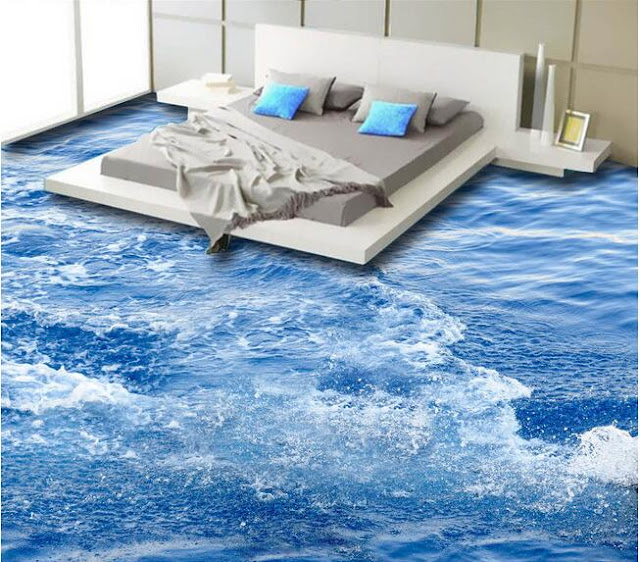 resin 3D floor designs for bedroom flooring